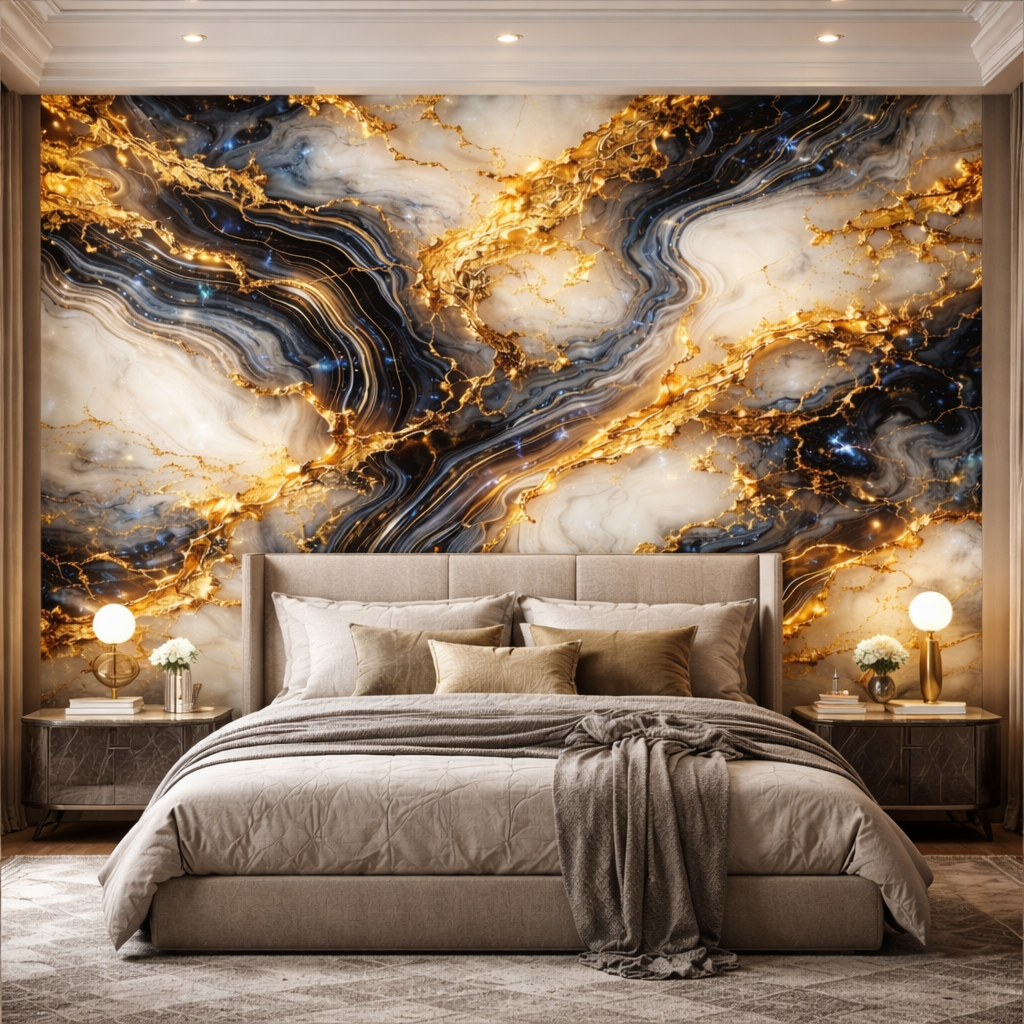 Golden Monarch Marble Wallpaper