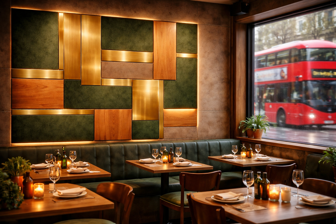 Modern Panel Restaurant Wallpaper