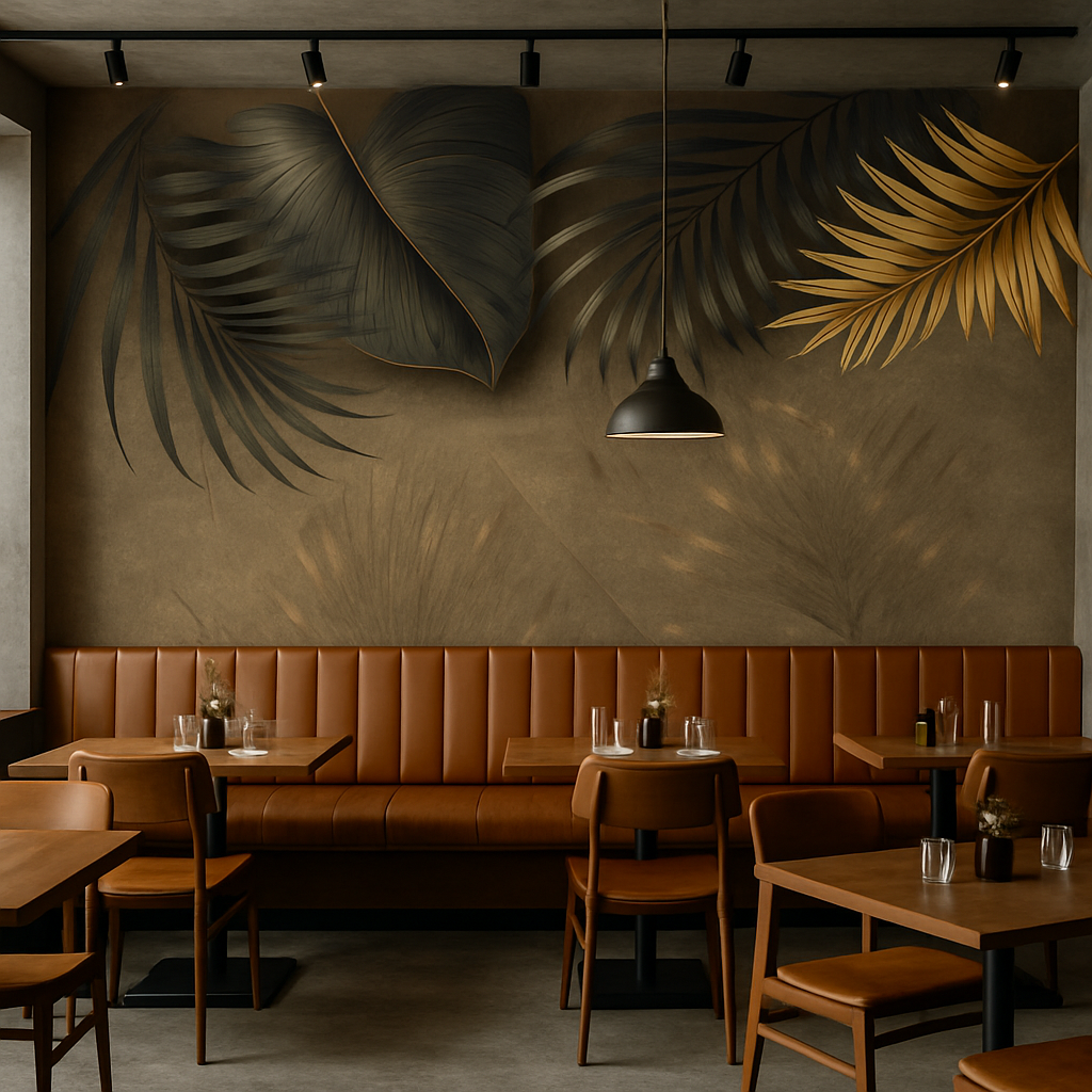 Noir Gold Botanical Wallpaper