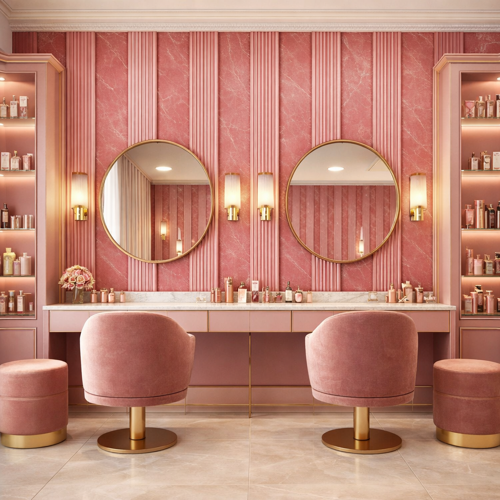 Blush Wood Slats Wallpaper