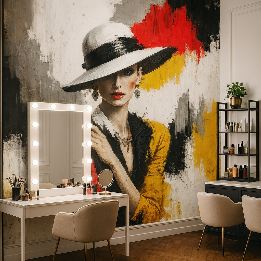 Avant Garde Wallpaper applied to the wall
