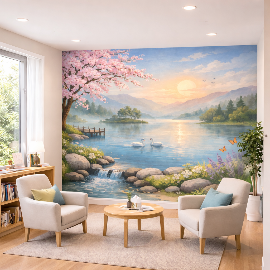 Tranquil Swan Lake Wallpaper