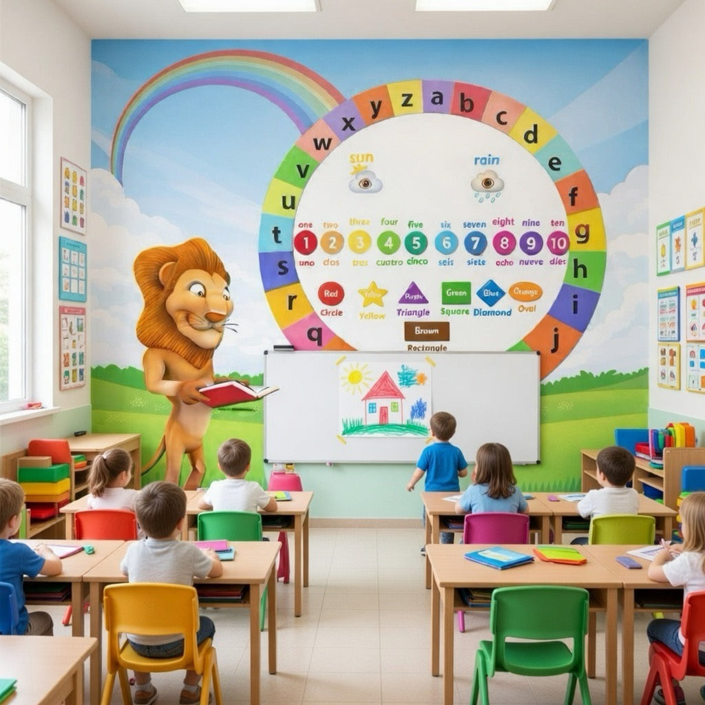 Wipeable Safari Learning Wallpaper