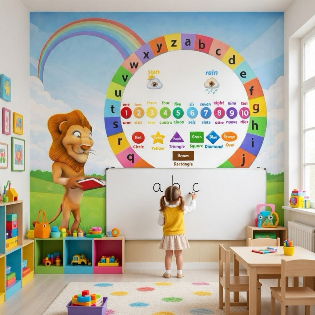 Wipeable Safari Learning Wallpaper